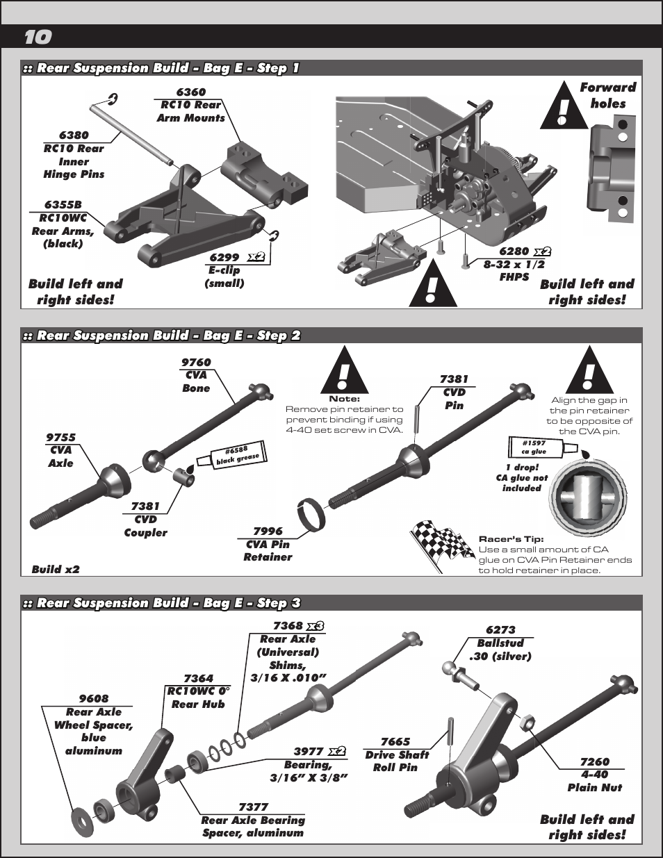 Team Associated RC10 User Manual | Page 10 / 30