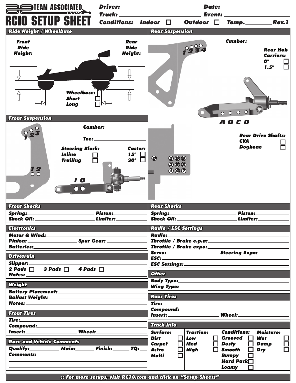 Team Associated RC10 User Manual | Page 29 / 30