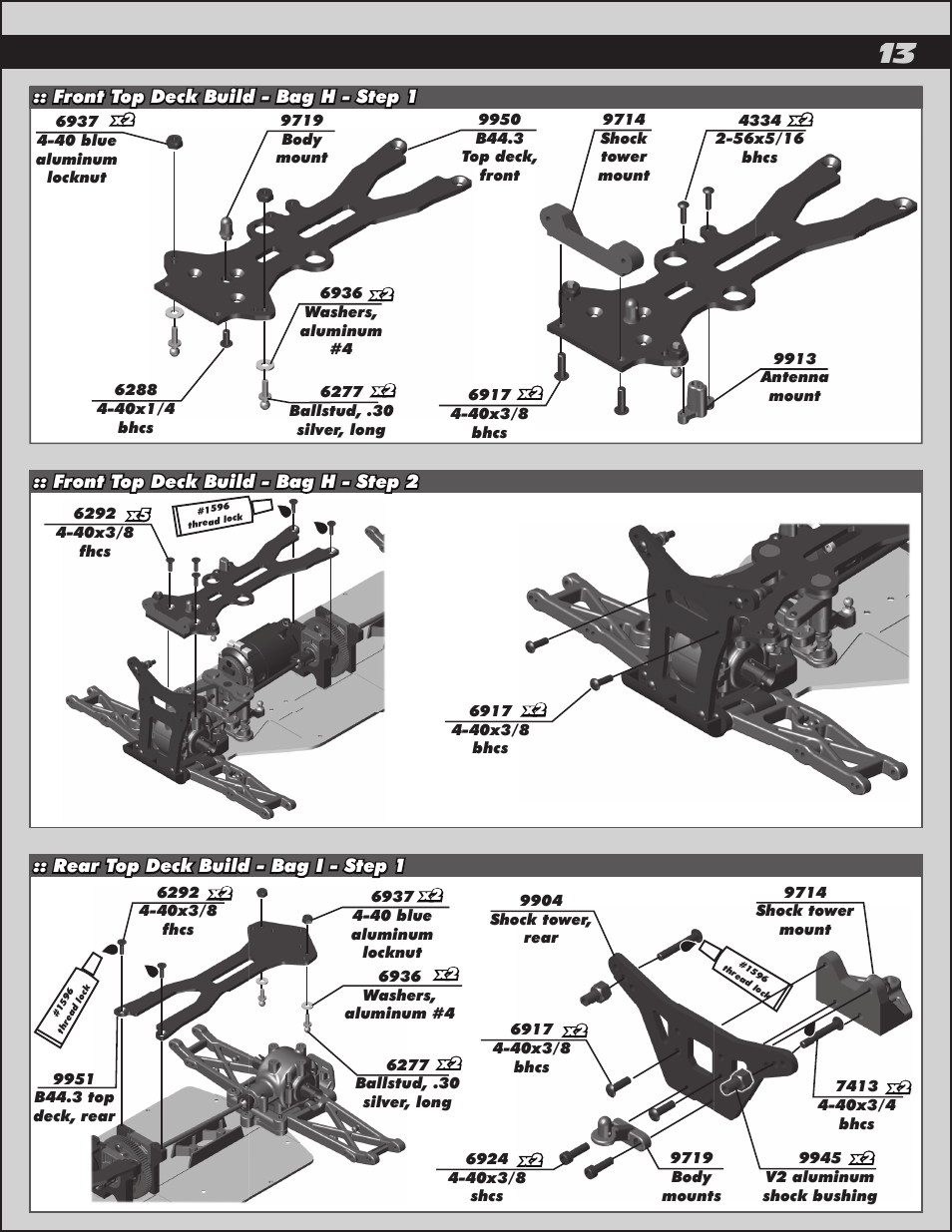 Team Associated B44.3 User Manual | Page 13 / 38