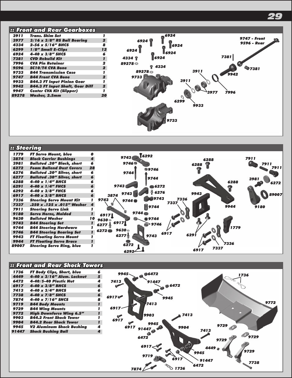 Team Associated B44.3 User Manual | Page 29 / 38