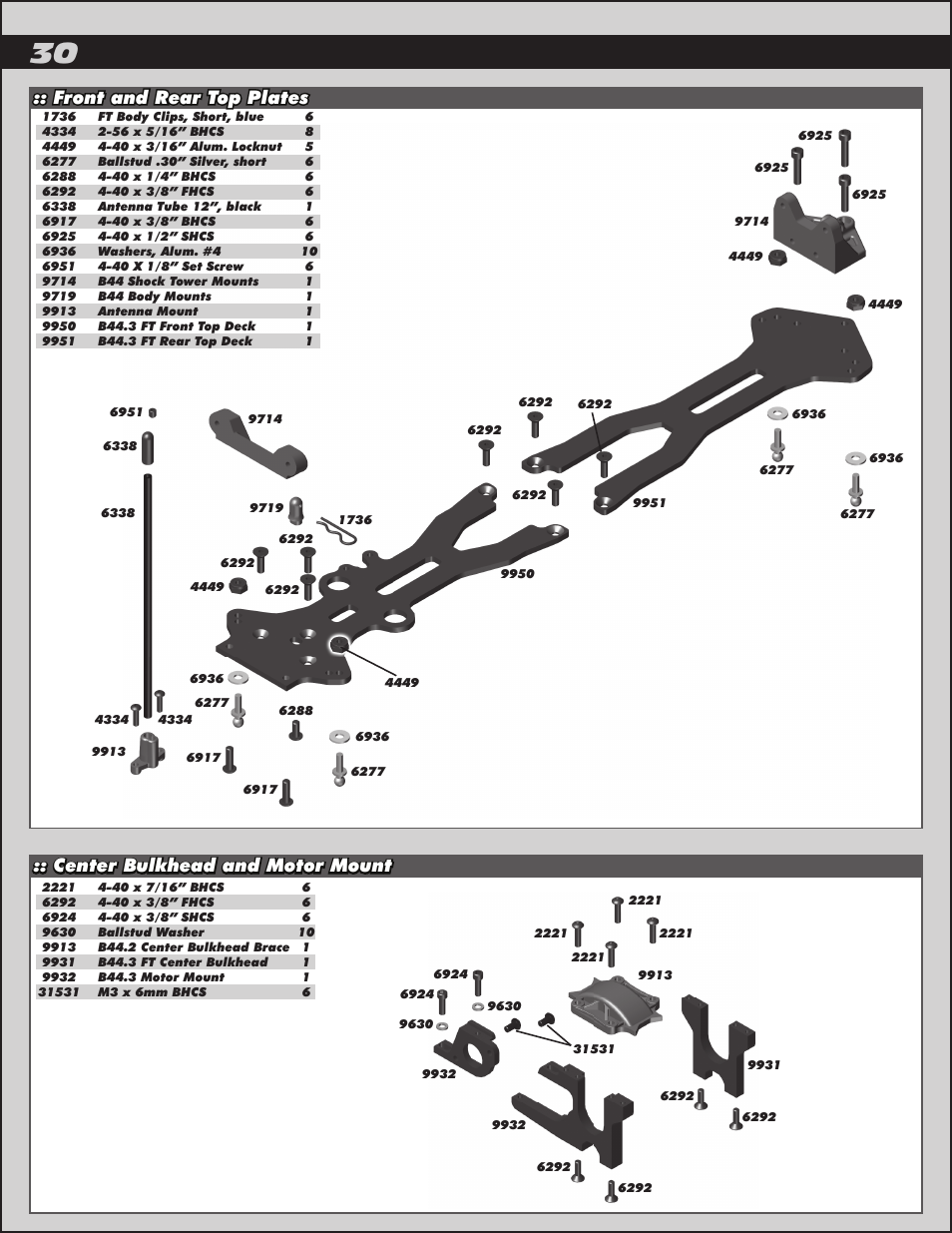 Team Associated B44.3 User Manual | Page 30 / 38