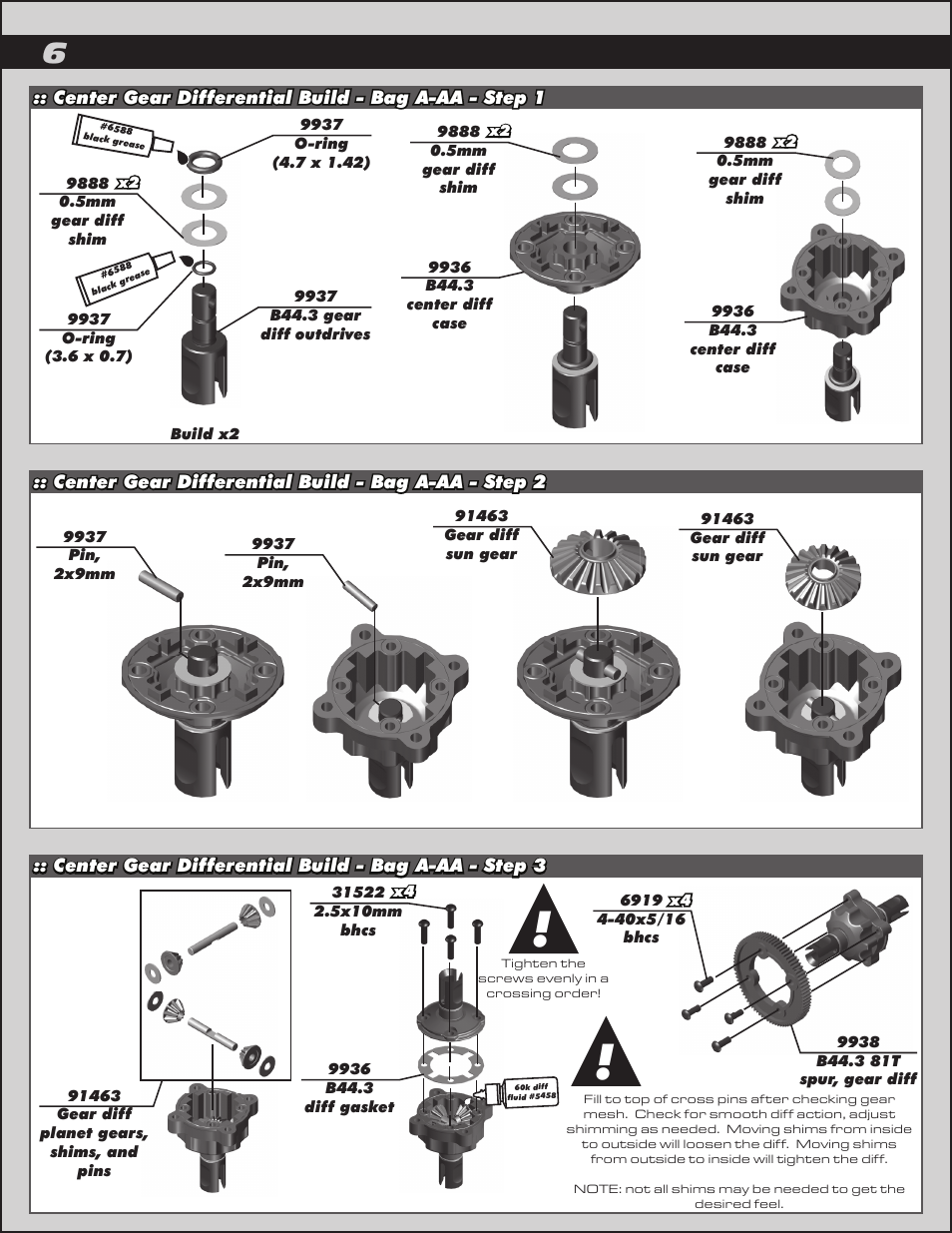 Team Associated B44.3 User Manual | Page 6 / 38
