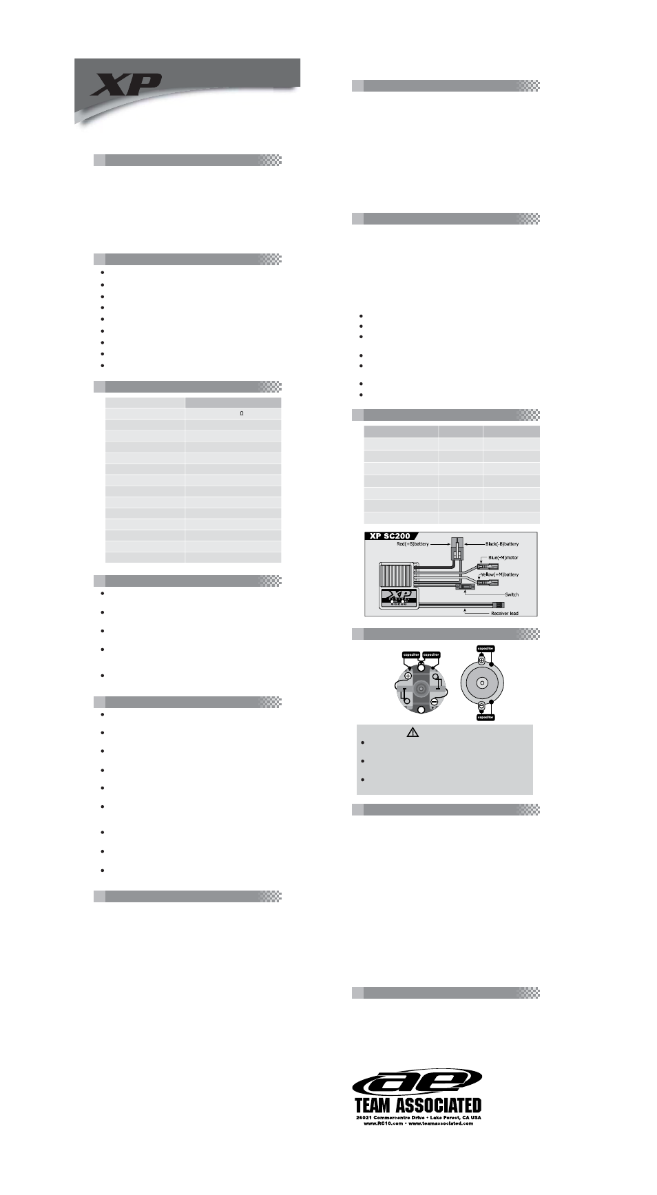 Team Associated SC10 User Manual | 1 page