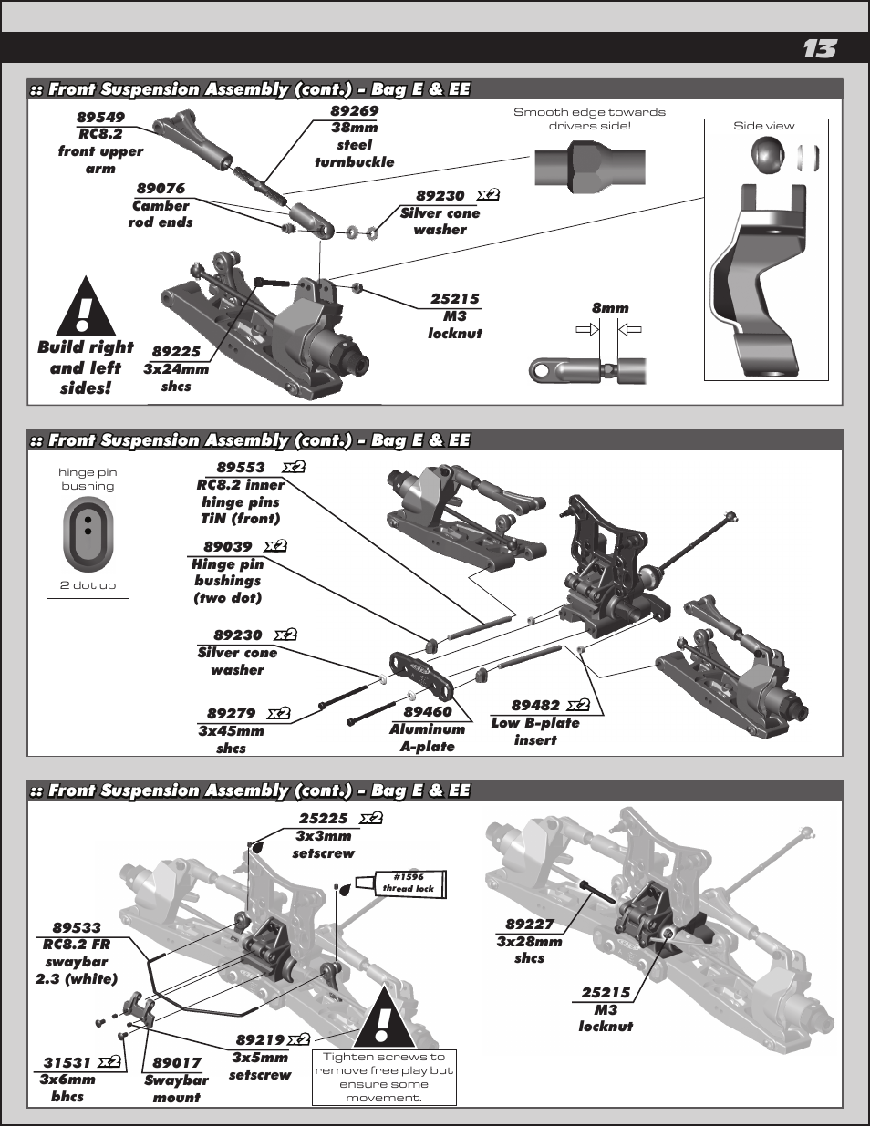 Team Associated RC8.2e User Manual | Page 13 / 50