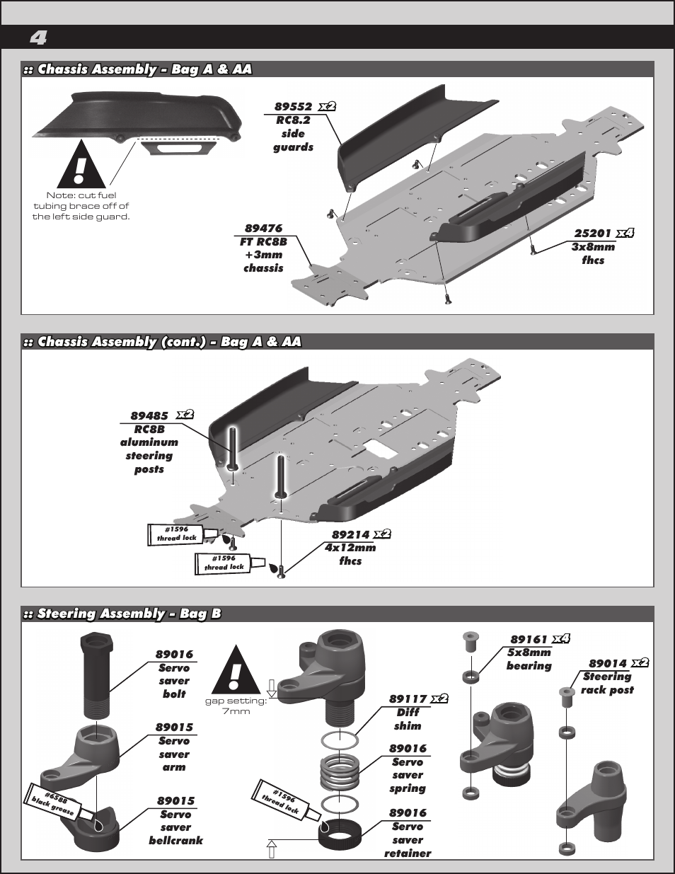 Team Associated RC8.2e User Manual | Page 4 / 50