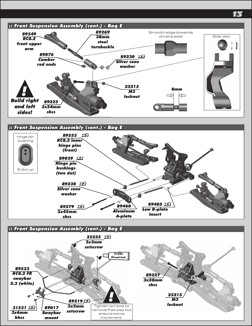 Team Associated RC8.2 User Manual | Page 13 / 54