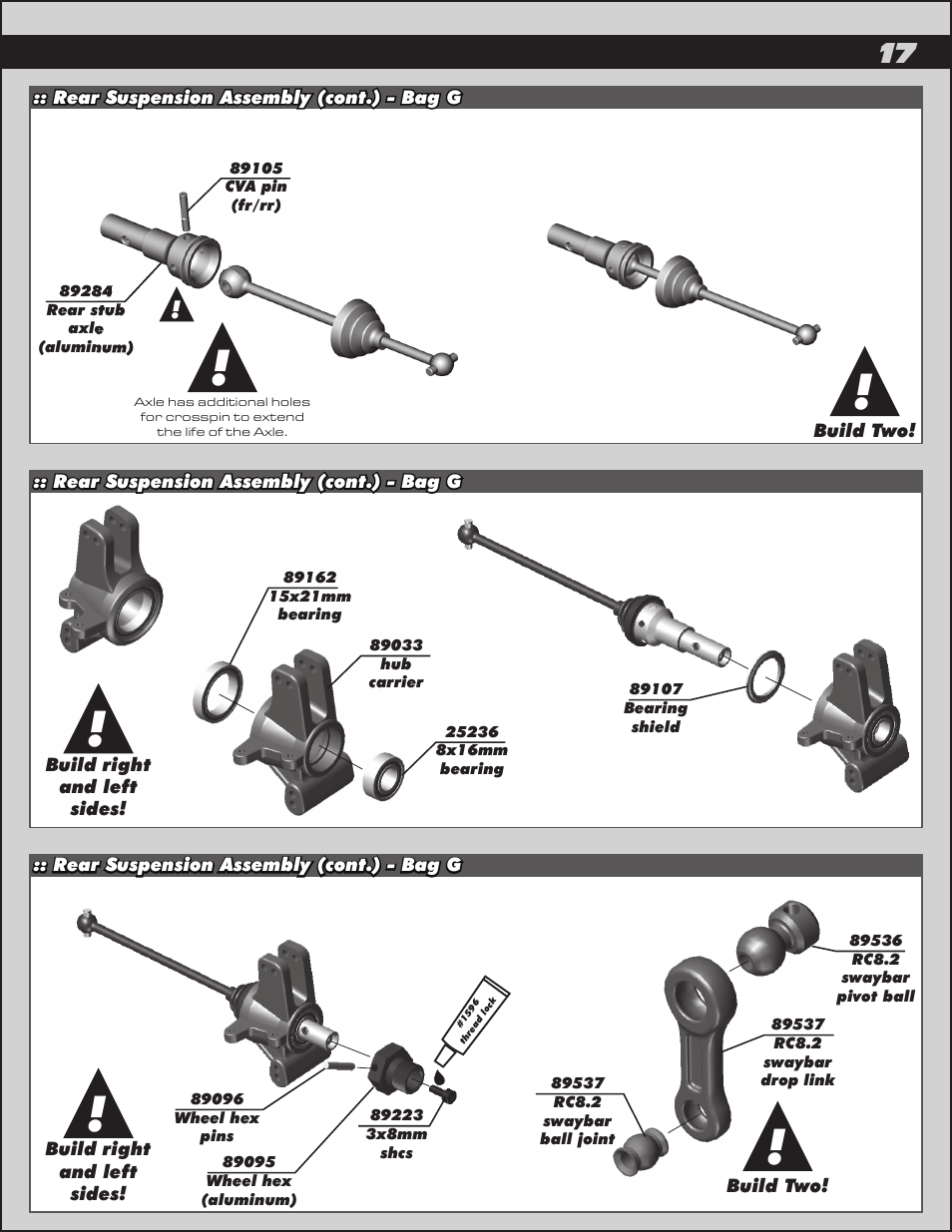 Team Associated RC8.2 User Manual | Page 17 / 54