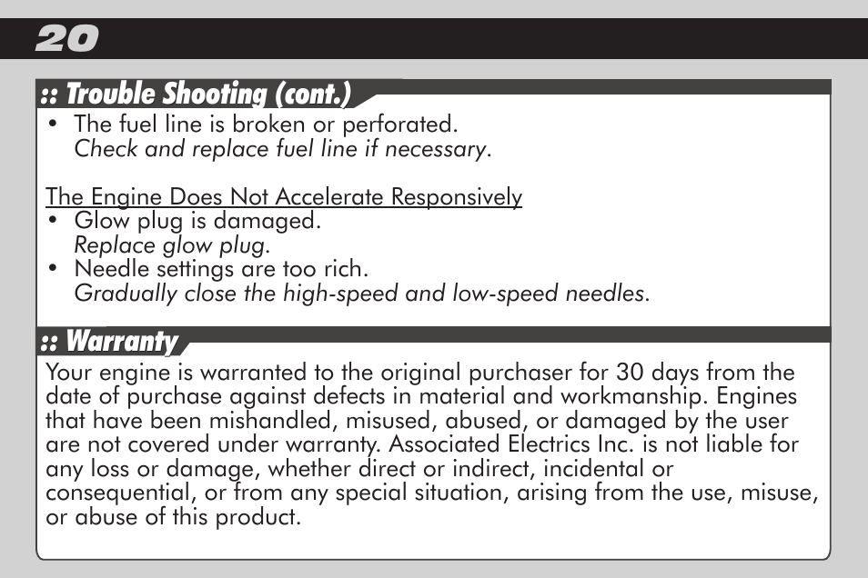 Team Associated RC8.2 User Manual | Page 20 / 24