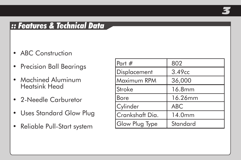 A e ec ical a :: features & technical data | Team Associated RC8.2 User Manual | Page 3 / 24