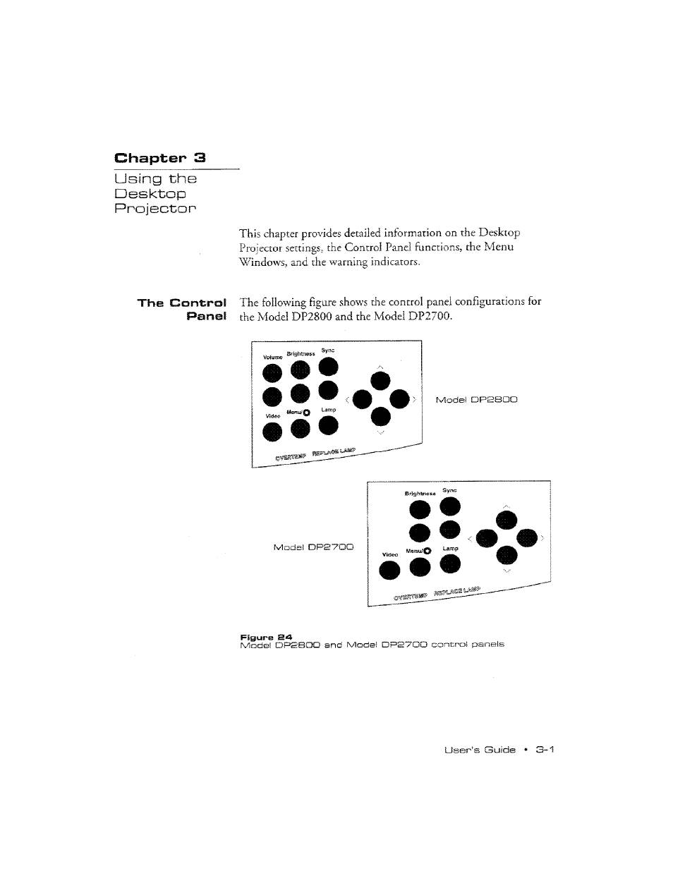 Chapter 3, Desktop, Projector | Using the, Sync, Menu/q tsrttp | Ask Proxima DP2800 User Manual | Page 43 / 83