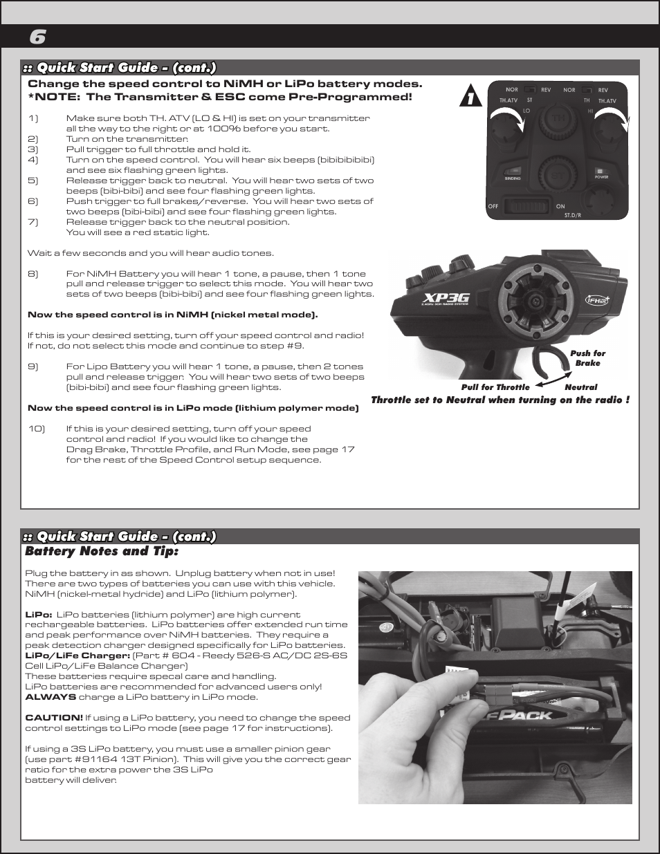 Quick start guide - (cont.) | Team Associated ProRally User Manual | Page 6 / 30