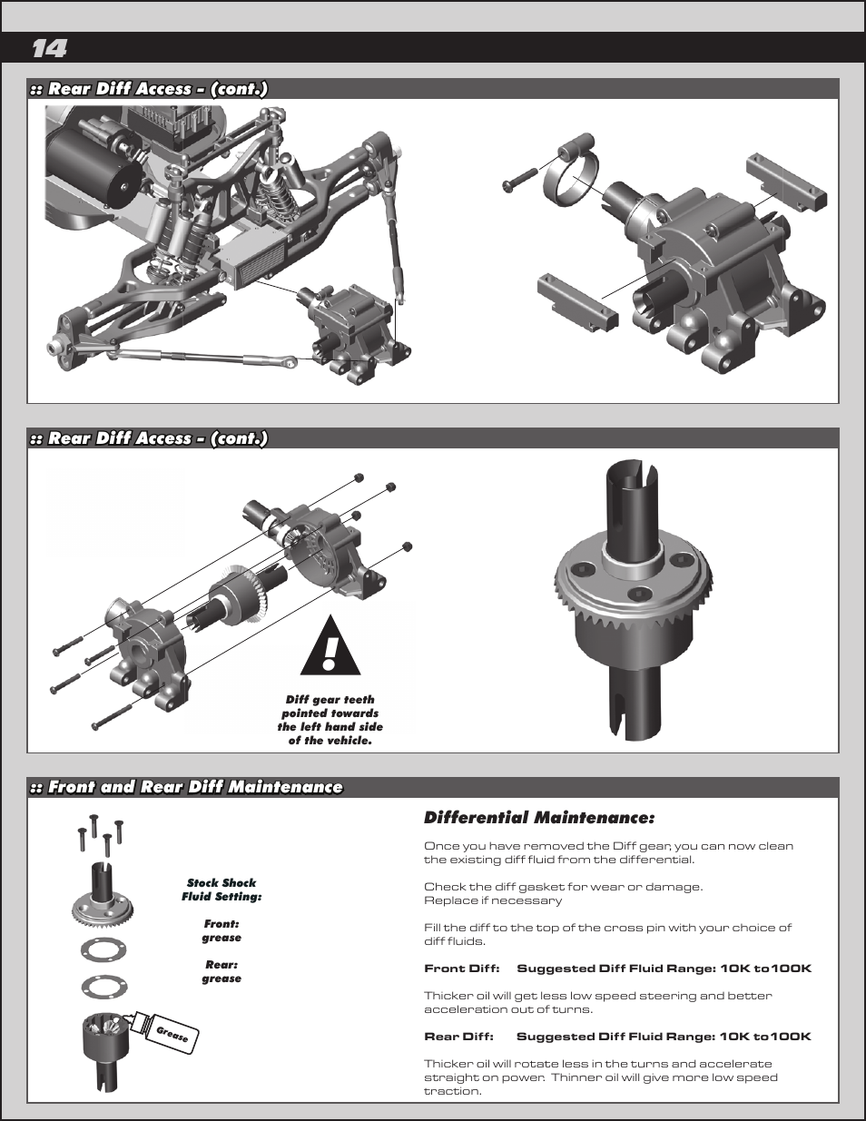 Rear diff access - (cont.) | Team Associated Rival Monster User Manual | Page 14 / 30