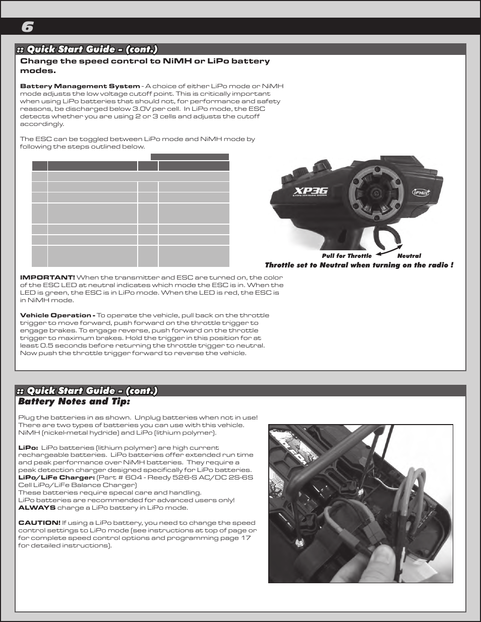 Quick start guide - (cont.) | Team Associated Rival Monster User Manual | Page 6 / 30