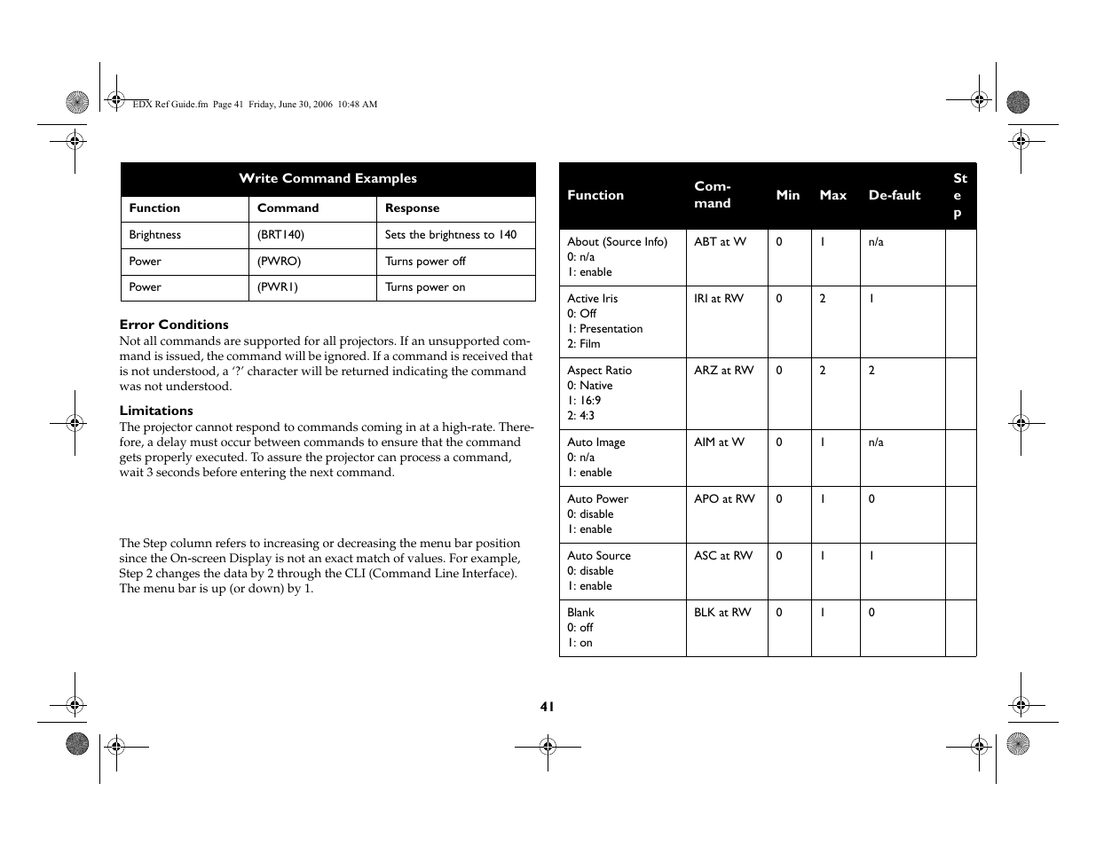Ask Proxima W400 User Manual | Page 42 / 49