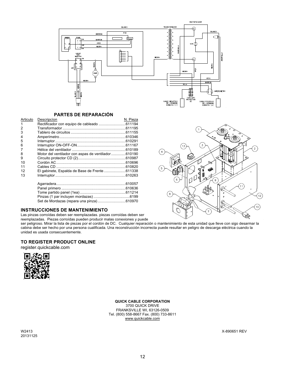 Quick Cable IQ610 User Manual | Page 12 / 12