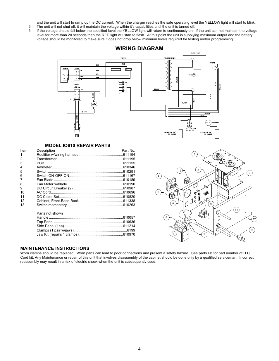 Wiring diagram | Quick Cable IQ610 User Manual | Page 4 / 12