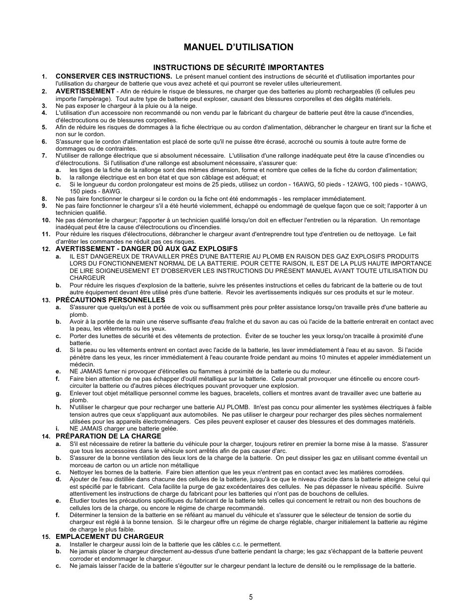 Manuel d’utilisation | Quick Cable Q600 User Manual | Page 5 / 12