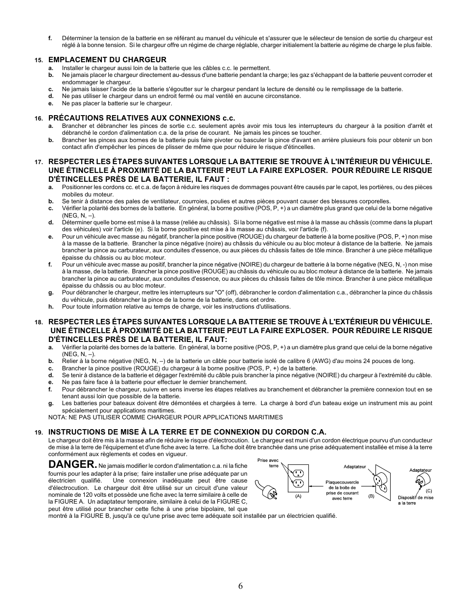Danger | Quick Cable Q700 User Manual | Page 6 / 12