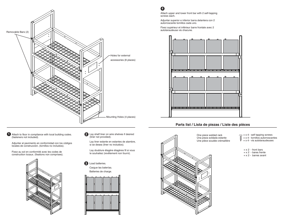 Ba tter y r ack, Quick ba tter y r ack quick ba tte ry ra ck | Quick Cable Battery Rack User Manual | Page 2 / 2