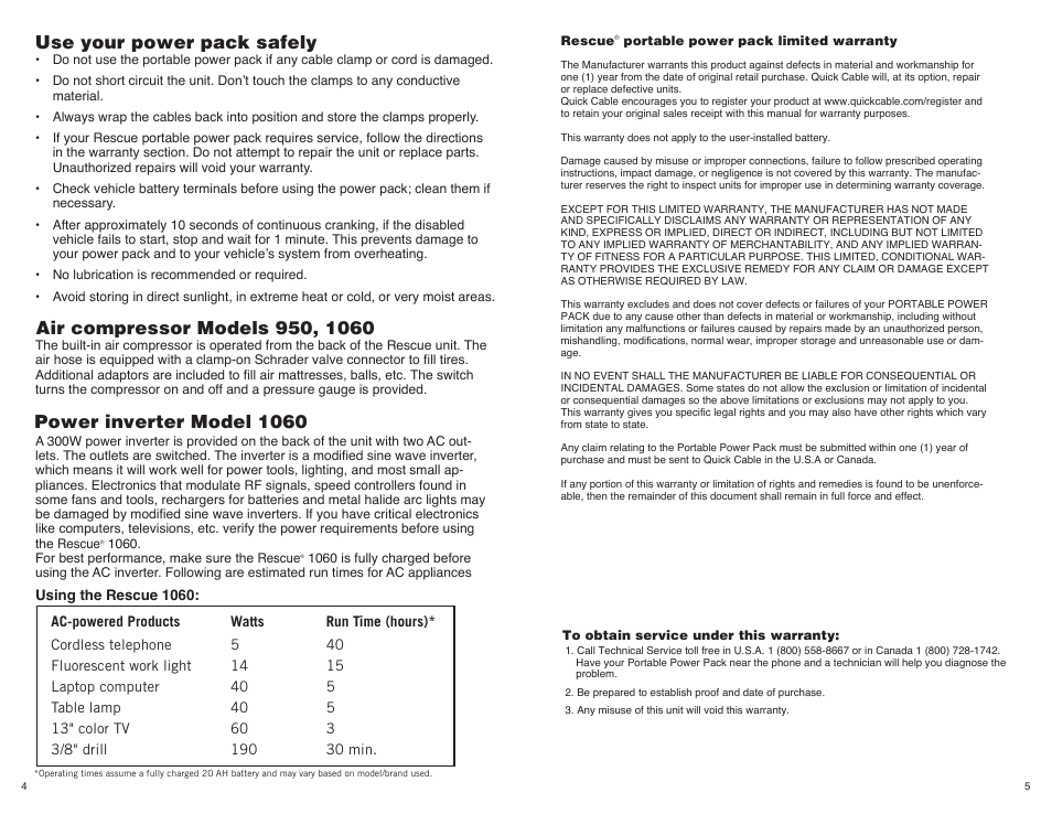 Quick Cable 3050 User Manual | Page 3 / 9