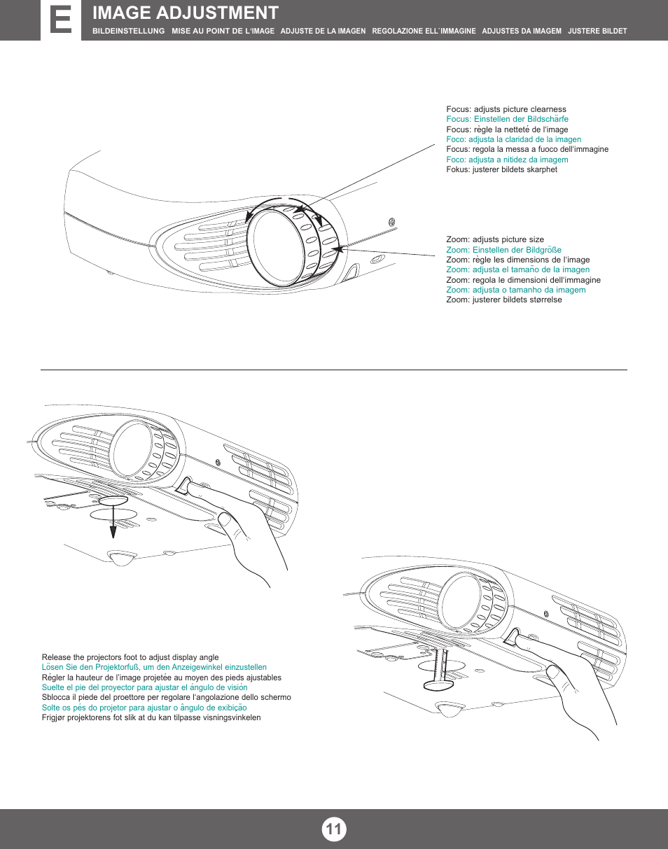 Image adjustment | Ask Proxima ASK M3 User Manual | Page 10 / 32