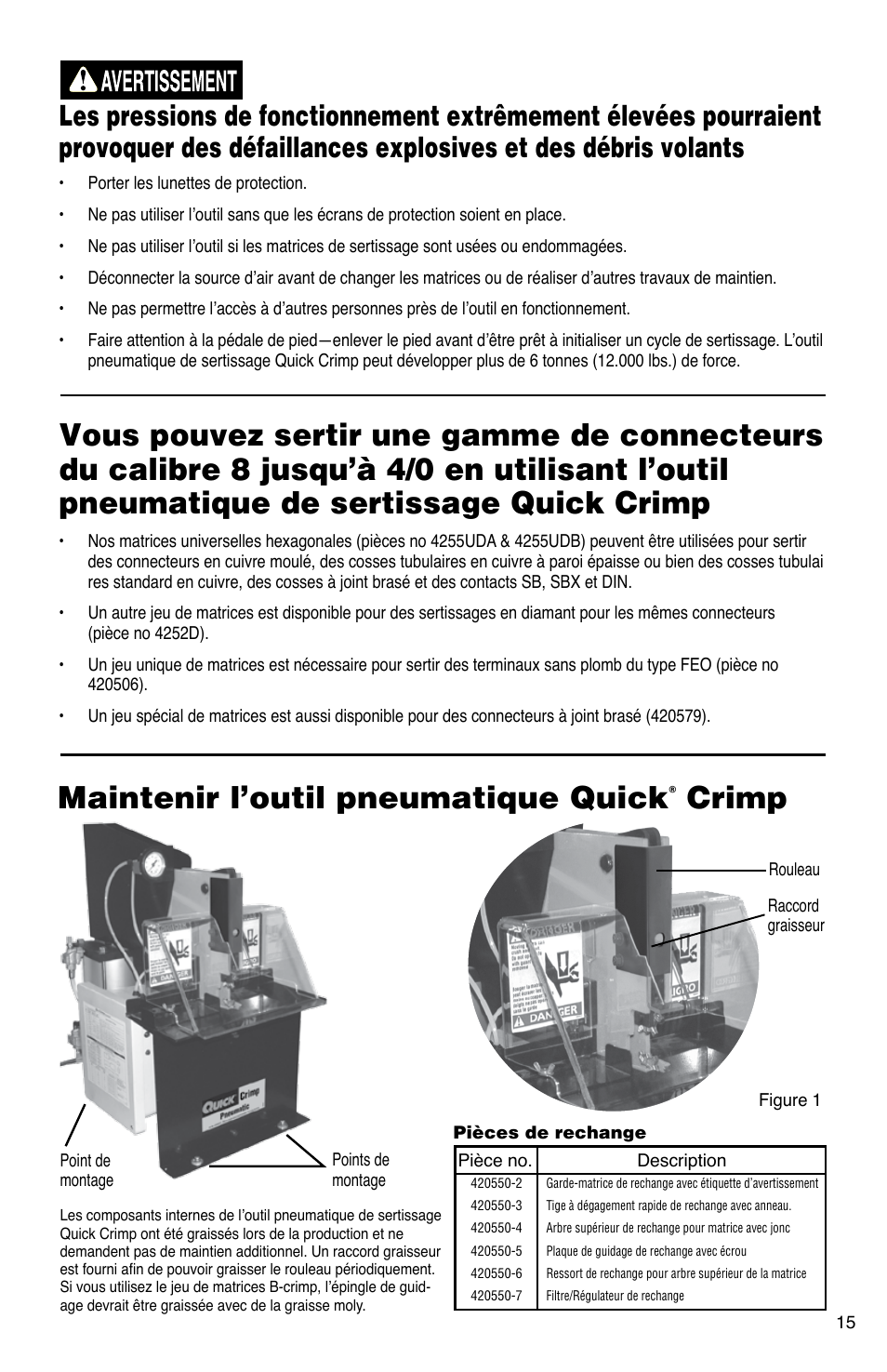 Crimp | Quick Cable Quick Crimp Pneumatic Crimper User Manual | Page 15 / 20