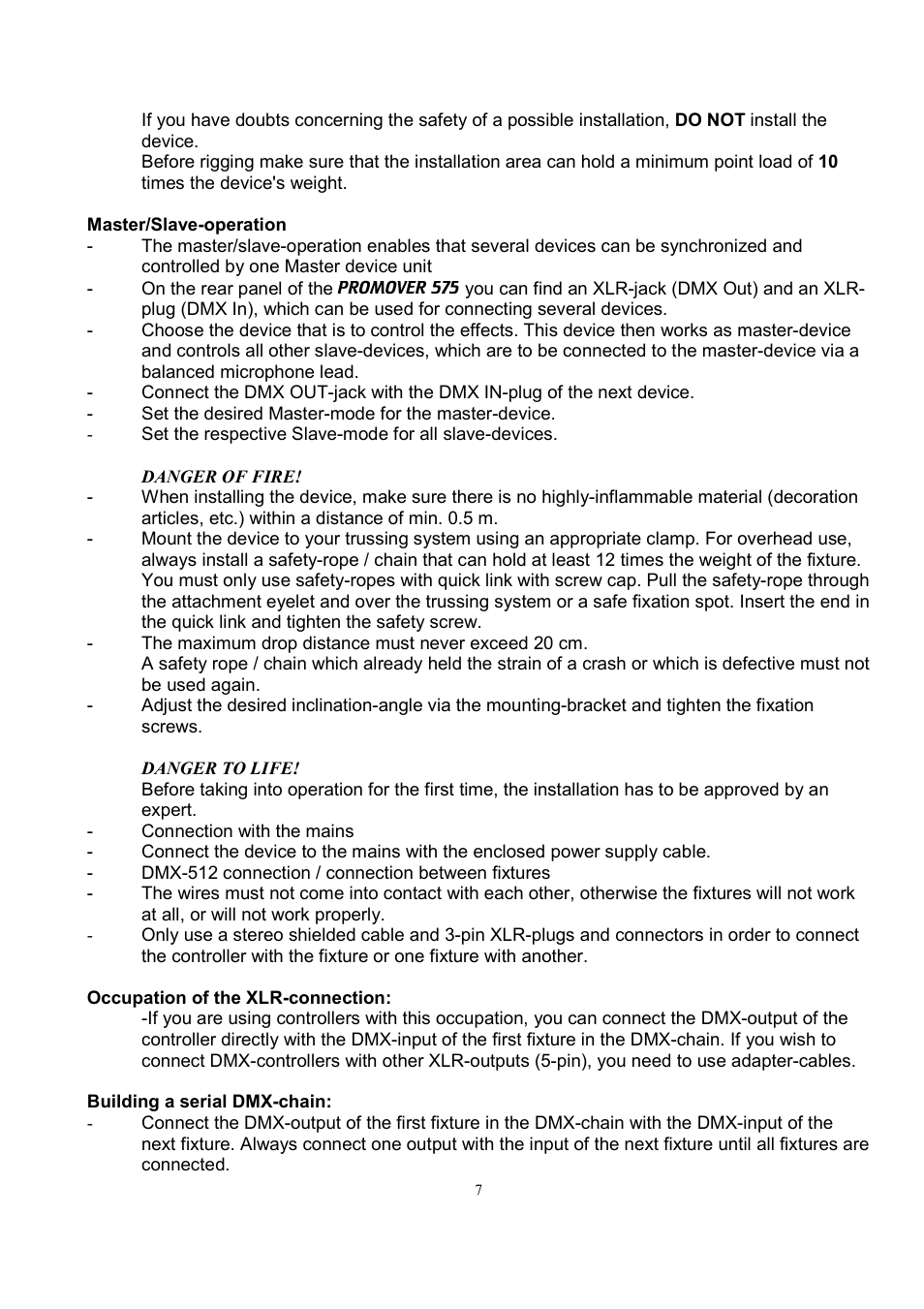 Meteor ProMover 575 User Manual | Page 7 / 12