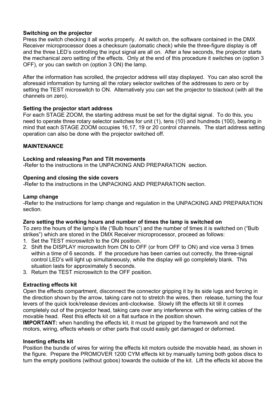 Meteor ProMover 1200 CYM User Manual | Page 4 / 8