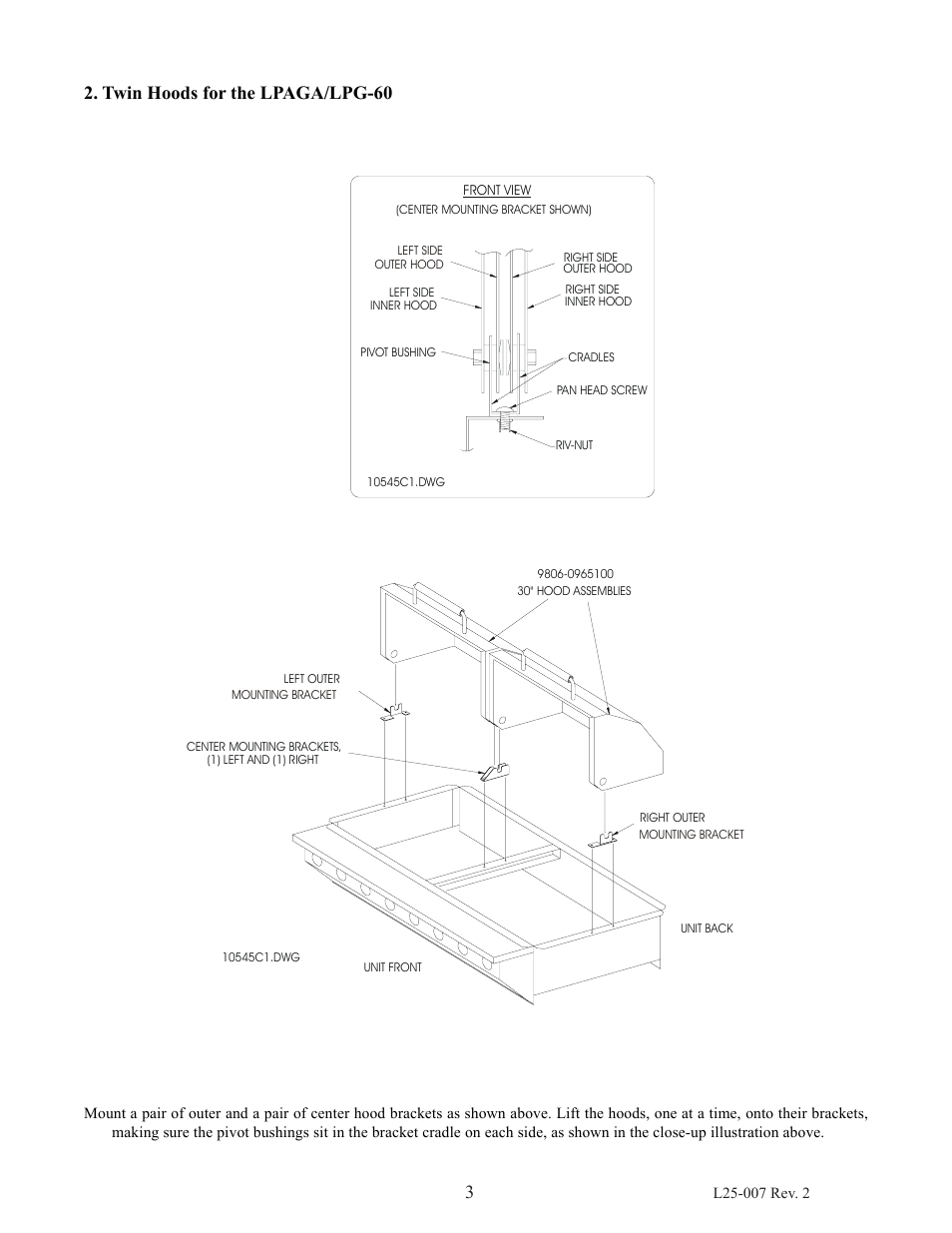 Twin hoods for the lpaga/lpg-60 | Magikitch'n CG User Manual | Page 5 / 16