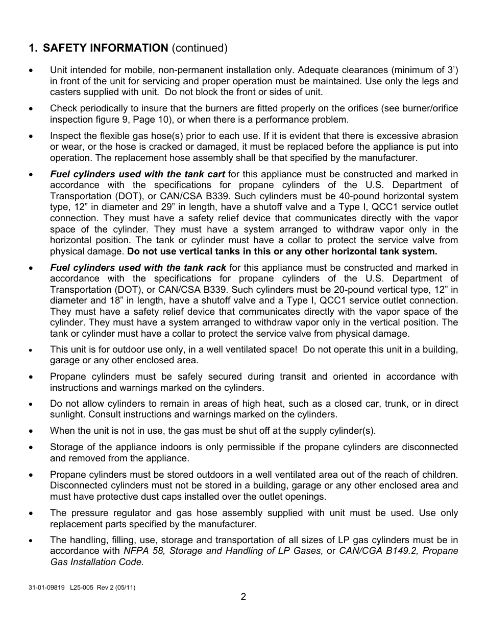 Safety information (continued) | Magikitch'n LPCGA User Manual | Page 4 / 15