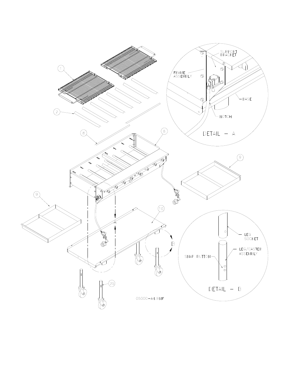 Assembly diagram | Magikitch'n LPG-60 User Manual | Page 7 / 15