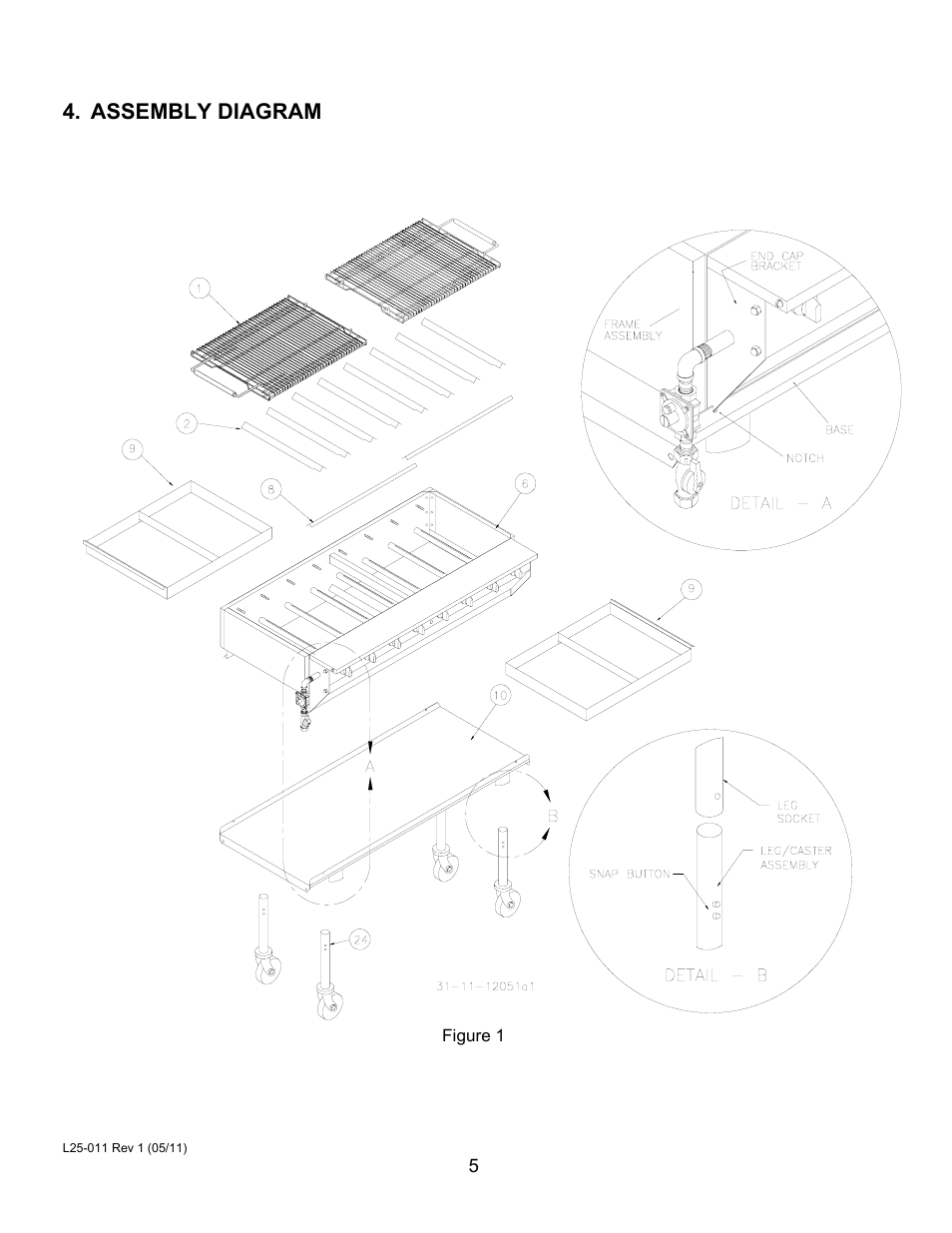 Assembly diagram | Magikitch'n NPG-60 User Manual | Page 7 / 12