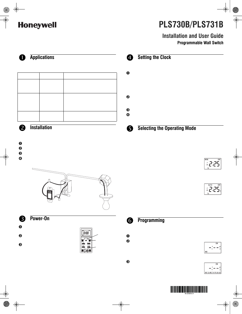 Amba Towel Warmers Programmable Timer (Hardwired) User Manual | 6 pages