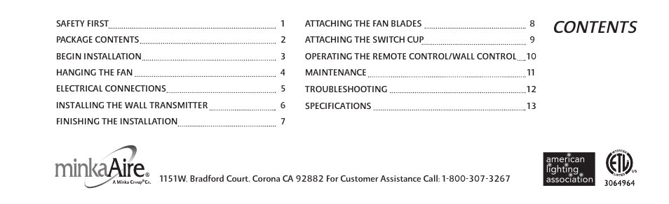 Minka Group F539-BN User Manual | Page 5 / 24