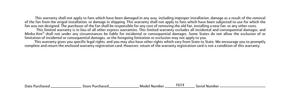 P3-e | Minka Group F614-PW User Manual | Page 4 / 23