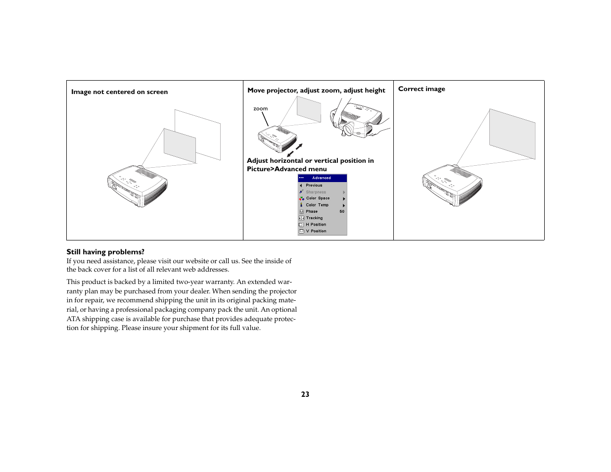 Ask Proxima C410/C420 User Manual | Page 25 / 50