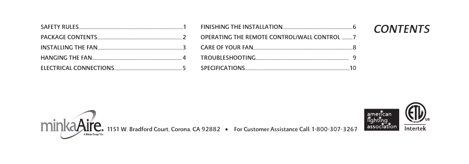 Minka Group F823-SL User Manual | Page 5 / 24
