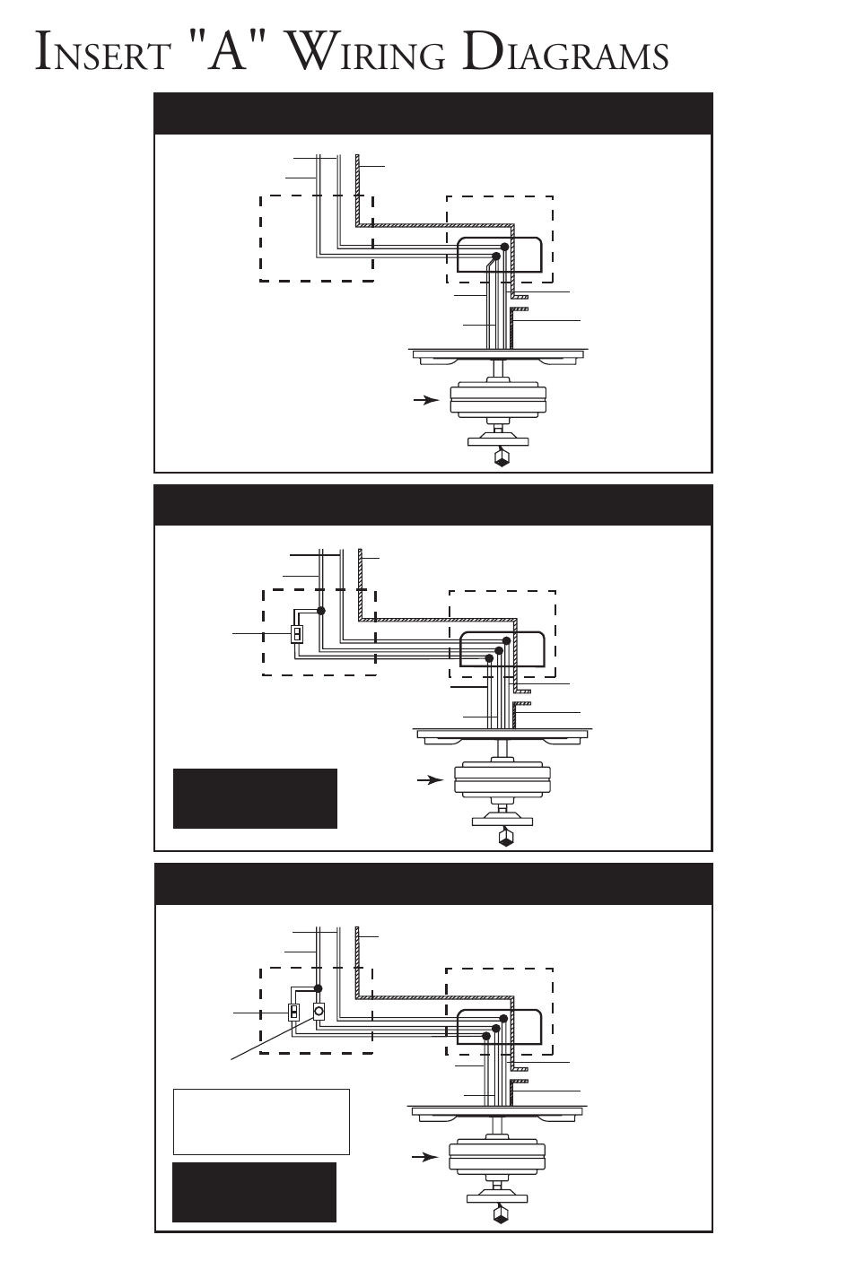 A" w, Nsert, Iring | Iagrams, Wiring option 1, Wiring option 2 | Minka Group F566-WH User Manual | Page 6 / 12