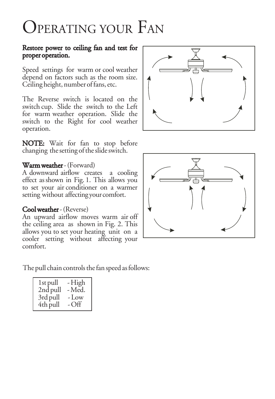 Perating your | Minka Group F566-WH User Manual | Page 9 / 12