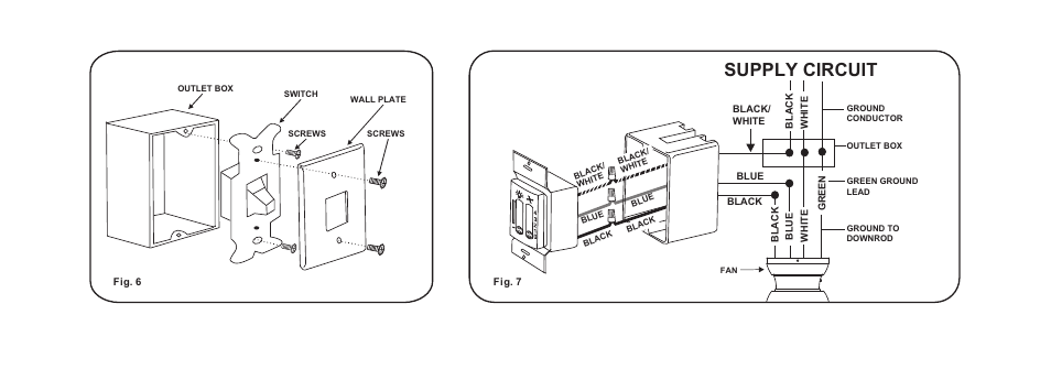 F510-e-p-10, Supply circuit | Minka Group F510-WH User Manual | Page 12 / 24