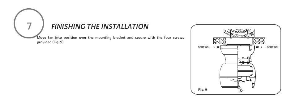 F510-e-p-12, Finishing the installation | Minka Group F510-WH User Manual | Page 14 / 24