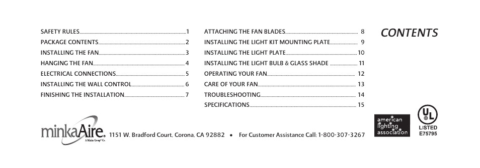 Minka Group F510-WH User Manual | Page 5 / 24