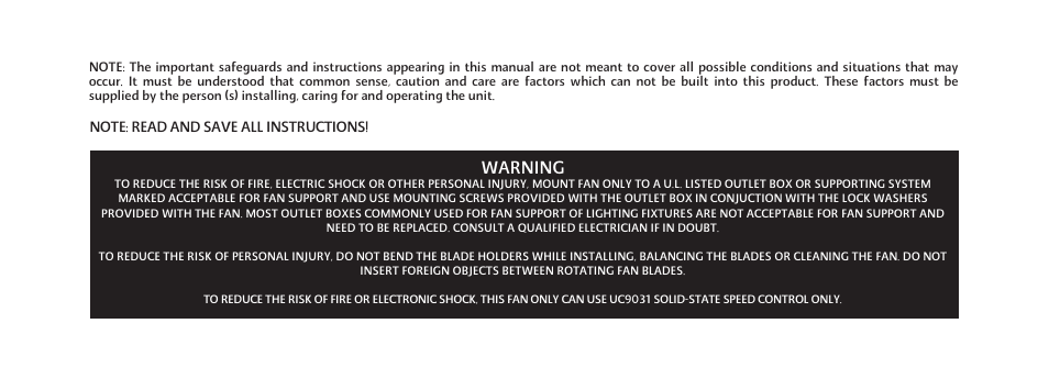 F510-e-p-5, Warning | Minka Group F510-WH User Manual | Page 7 / 24