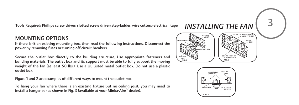 F510-e-p-7, Installing the fan, Mounting options | Dealer) | Minka Group F510-WH User Manual | Page 9 / 24