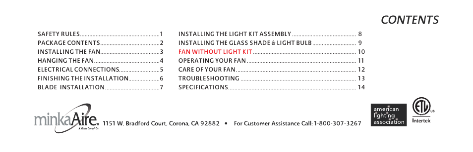 Minka Group F522-ORB User Manual | Page 5 / 26