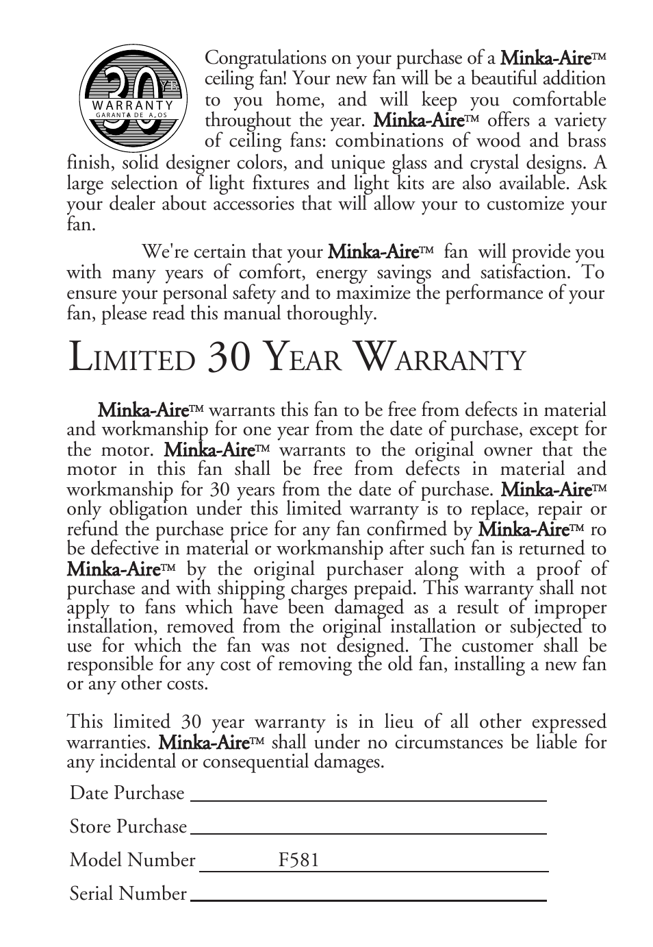 Minka Group F581-ORB User Manual | 14 pages