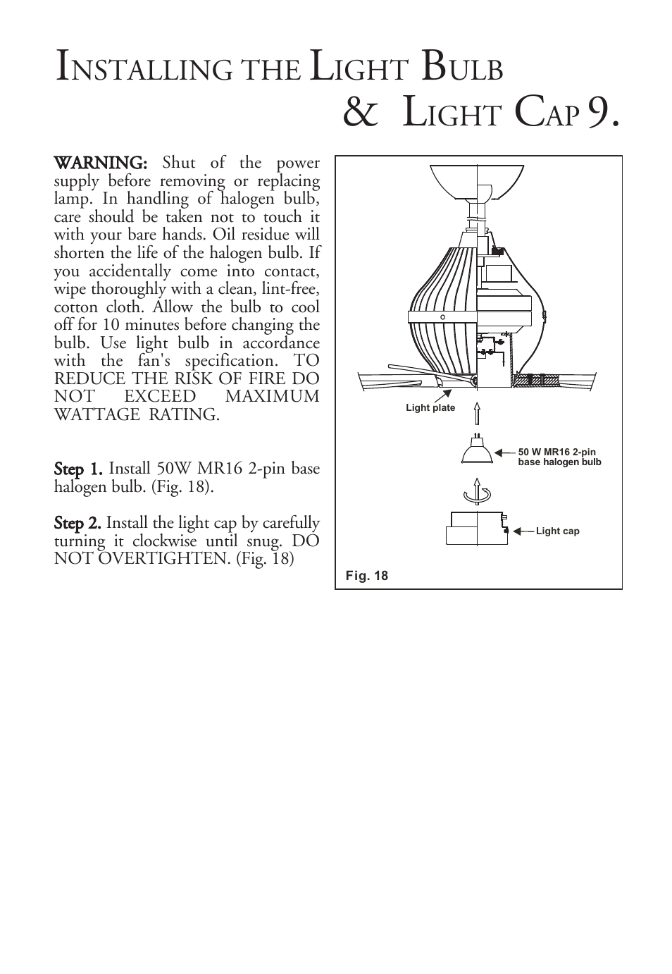 Nstalling the, Ight | Minka Group F581-ORB User Manual | Page 11 / 14