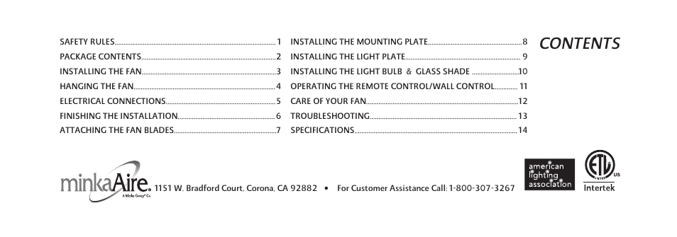 Minka Group F889-BNW User Manual | Page 5 / 26