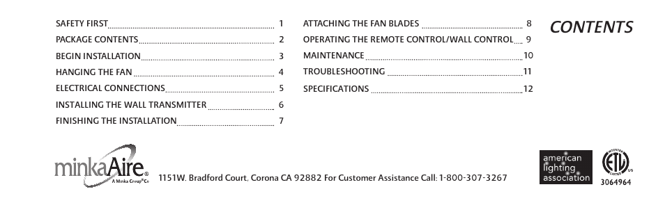 Minka Group F733-WH User Manual | Page 5 / 24