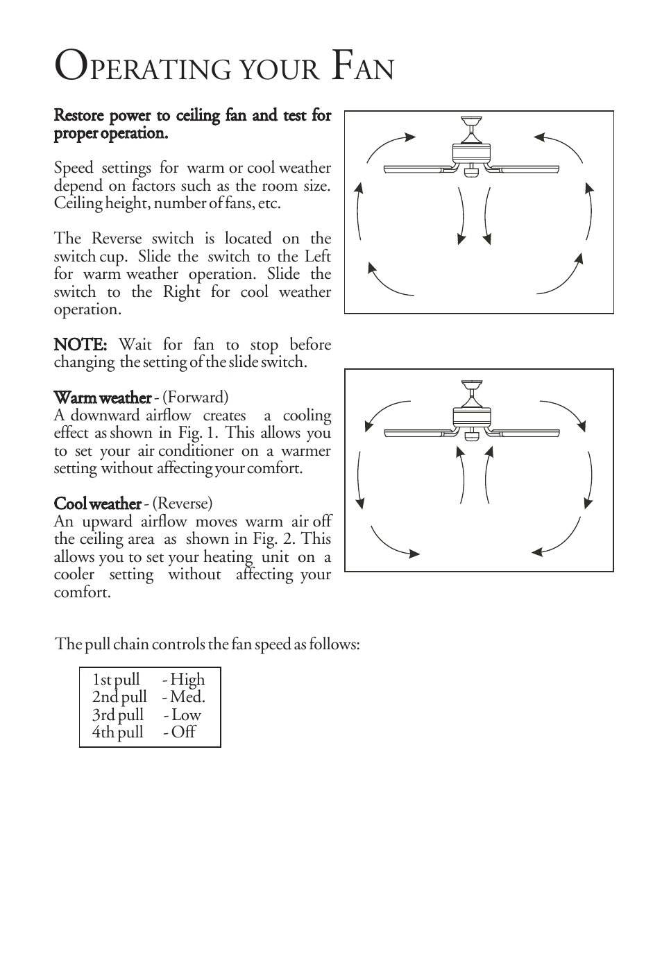 Perating your | Minka Group F565-WH User Manual | Page 10 / 13